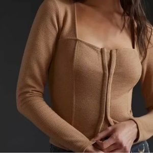 Bb Dakota Steve Madden Ribbed Sweetheart Top